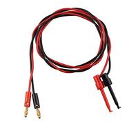Futheda 2 PCS 4mm Banana Connector Plug Jack to Test Hook Clip Probe Lead Cable 100cm/40" Multimeter