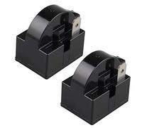 Futheda 2PCS 15 Ohm 220V One Pin PTC Starter Relay 1 Pin PTC Refrigerator Freezer Compressor Starter Refrigerator Accessories for Refrigerator (Black)