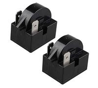 Futheda 2PCS 22 Ohm 125W 3 Pin Soldering PTC Starter Relay 3Pin PTC Refrigerator Freezer Compressor Starter Refrigerator Accessories (Black)