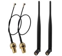 Futheda 2pcs 915MHz NB-IOT Antenna 5dBi SMA Male Omni-directional Aerial + 15cm UFL MHF1 to SMA Female Pigtail Coaxial Cable for Wireless Communication Video Surveillance Router Smart Home