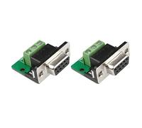 Futheda 2Pcs D-sub DB9 Interface Breakout Board Connector 9-pin 2-row Female RS-232 Serial Port Solderless Terminal Block Adapter
