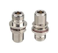 Futheda 2PCS N Female to N Female Connector RF Coaxial Cable Adapter Bulkhead Compatible with Walkie Alkie Wi-Fi Ham Radio Broadcast Antenna Extension Phone Signal Booster 4G LTE Cellular Router