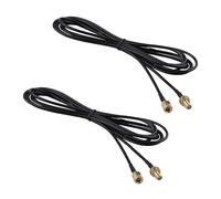 Futheda 2PCS RP-SMA Male to RP-SMA Female WiFi Antenna Extension Cable Bulkhead Mount RG174 Coaxial Cable 3m/9.8 feet for WiFi Router Gateway FPV Antenna Wireless Lan PCI Card IP Security Camera