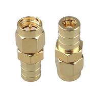 Futheda 2PCS SMA Male to SMB Female Coaxial Adapter RF Connector Compatible with Wi-Fi Router Radio Transceiver Wireless LAN Device GPS External Antenna RF Application Telecom WLAN Broadcast FPV Drone