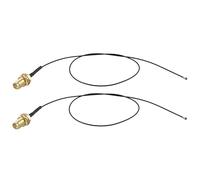Futheda 2pcs U.FL IPX MHF4 to RP-SMA Female Bulkhead Mount WiFi Antenna Extension Cable 0.81mm Coaxial Pigtail Cable 30cm/12 inch for M.2 NGFF Interface Wireless Network Card WiFi Adapter