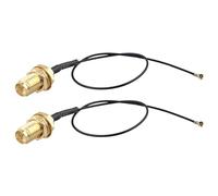 Futheda 2pcs U.FL IPX MHF4 to RP-SMA Female Bulkhead Mount WiFi Antenna Extension Cable 0.81mm Coaxial Pigtail Cable 15cm/6 inch for M.2 NGFF Interface Wireless Network Card WiFi Adapter