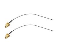 Futheda 2pcs U.FL IPX MHF4 to SMA Female Bulkhead Mount WiFi Antenna Extension Cable 0.81mm IPX SMA Coaxial Pigtail Cable 15cm/6 inch for Wireless Network Router RF Device Mini PCI Bluetooth GPS