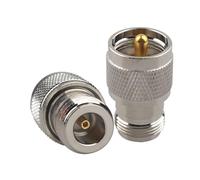 Futheda 2PCS UHF PL259 Male to N Type Female RF Coax Adapter SO239 UHF Plug to N Jack Straight coaxial Connector Compatible with CB Ham Broadcast Radios CCTV Wi-Fi Antenna Walkie Talkie Telecom LMR