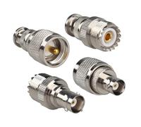 Futheda 4PCS BNC to UHF Adapter Kit UHF to BNC Male to Female BNC PL259 SO239 Adapter RF Coax Extension Cable Gender Changers Connector Compatible with CB Radio Wi-Fi Antennas Wireless LAN Devices