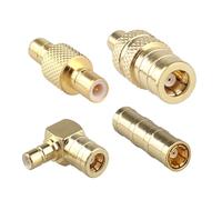 Futheda 4PCS DAB Car Aerial Adaptor SMB Female to Male Connector Converter RF Adaptor Compatible with JVC Radio Pioneer Clarion Kenwood Alpine GPS All in-car System Satellite Sirius XM Radio Antenna