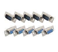 Futheda 5 Pcs Female and 5 Pcs Male Computer DB9 Connector Adapter Solder Type 9 Pin D-SUB Connectors