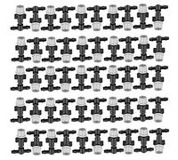 Futheda 50pcs 7.5-8.6L/H Adjustable Sprinkler Nozzles Tees Flower Plant Garden Misting Atomizing Nozzles Hose Greenhouse Micro Dripper Irrigation System
