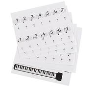 Futheda 54/61/88 Key Piano Keyboard Stickers Transparent and Removable Electronic Organ Piano Music Note Full Set Stickers for White and Black Keys