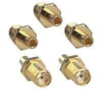 Futheda 5PCS TS9 Male to SMA Female Adapter Gold-Plated SMA to TS9 RF Coaxial Connector Compatible with Wi-Fi Radio Security Camera UMTS Huawei Network Broadband High-Gain LTE Antenna Router Broadcast
