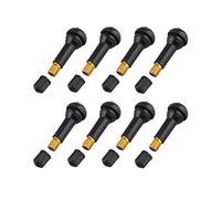 Futheda 8PCS TR414 Black Plastic Cap Rubber Tire Tyre Valve Stem 49mm Car Tubeless AutoValve