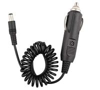 Futheda Car Cigarette Lighter Power Adapter Male Plug to DC 5.5 x 2.1mm Plug 12V 3A Spring Extension Cable for Car Rear View CCTV Monitors or Motor Device