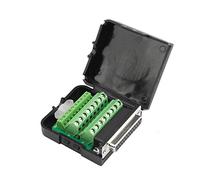 Futheda D-sub DB25 Female Breakout Board Adapter Connector 25-pin 2-row Solderless Port Serial Terminal Block Adapter Signal Module with Long Bolts Nuts with Case
