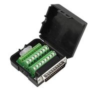 Futheda D-SUB DB25 Male Breakout Board Adapter Connector 25-pin Solderless Serial Port Adapter to Terminal Connector Signal Module Long Bolts and Nuts with Case