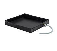 Futihana Portable Shower Tray, Shower Tray, Foldable 100 x 100 cm and Sink Base with Removable Drain Hose, Ideal for Motorhome, Outdoor