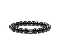 FUTIMELY Anti Smoking Bracelets for Men,Glame Colorful Bead Chain Stop Smoking Bracelets,Anxiety Stress Release Bracelet, S, Alloy Steel, no gemstone