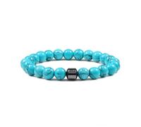 FUTIMELY Anti Smoking Bracelets for Men,Glame Colorful Bead Chain Stop Smoking Bracelets,Anxiety Stress Release Bracelet, S, Alloy Steel, no gemstone