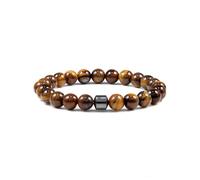 FUTIMELY Anti Smoking Bracelets for Men,Glame Colorful Bead Chain Stop Smoking Bracelets,Anxiety Stress Release Bracelet, S, Alloy Steel, no gemstone