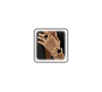 FUTIMELY Black Gold Chunky Oval Spiral Bracelet Ring Set for Women, Vintage Trendy Geometric Open Statement Cuff Bracelet Big Thick Bold Ring Party Prom Gifts
