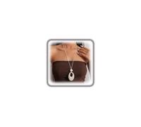 FUTIMELY Chunky Statement Necklace for Women Acrylic Long Pendant Ncklace Large Boho Necklace Geometry Beach Jewelry Dress Accessories, S, Alloy Steel, No Gemstone
