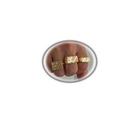 FUTIMELY Gold Chunky Geometric Statement Rings for Women,Simple Harmmered Nugget Stackable Knuckle Rings Set,Fashion Hip Hop Accessories Jewelry Gifts, Metal, No Gemstone
