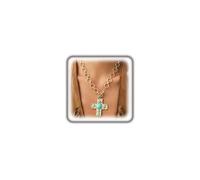 FUTIMELY Gold Chunky Turquoise Cross Necklace,Boho Statement Cross Pendant Thick Necklace for Women,Vintage Trendy Western Country Jewelry Accessories, Large, Alloy Steel, No Gemstone