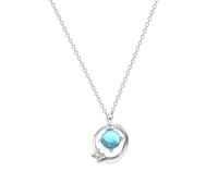FUTIMELY Moon Star Planet Necklace for Women,Dainty Natural Moonstone Necklace Crescent Moon Necklace Trendy Simple y2k Jewelry for Christmas Gifts, Zinc, No Gemstone