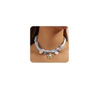 FUTIMELY Scarf Necklace With Charm,Red Fabric Chain Heart Pendant Bandana Necklace for Women,Unique Puffy Love Choker Necklaces, S, Alloy Steel, No Gemstone