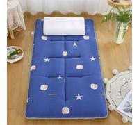 Futon Floor Mattress Folding Roll Up Tatami Mattress,Single/Twin/Queen/King Size Japanese Futon Mattress Camping Mattress with Non-Slip Backing (Navy,120x200cm)