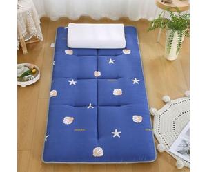 Futon Floor Mattress Folding Roll Up Tatami Mattress,Single/Twin/Queen/King Size Japanese Futon Mattress Camping Mattress with Non-Slip Backing (Navy,70x180cm)