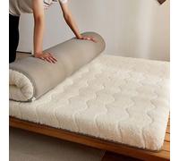 Futon Mattress - Japanese Floor Futon Tatami Style Foldable, Super soft and fluffy roll-up sleeping pad, Thick Mattress Pad, for Home Guest Bed Dorm Camping Travel Use,002,90x190