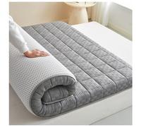 Futon Mattress, Padded Japanese Floor Mattress Extra Thick Folding Sleeping Pad Breathable Floor Lounger Guest Bed for Camping Couch,Gray,90X200cm