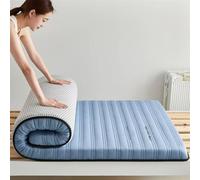 Futon mattress queen, Foldable Roll Up Sleeping Ma, japanese futon floor mattress, Single Double Folding Floor Mattress, soft, save space, for House Guest Camping Travel Couch,Blue,120x190cm