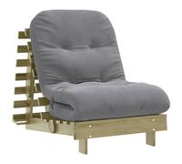 Futon Sofa Bed with Mattress Bedroom Floor Bed Couch Solid Wood Pine vidaXL