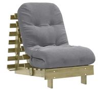 Futon Sofa Bed with Mattress Bedroom Floor Bed Couch Solid Wood Pine vidaXL