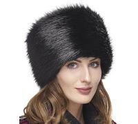Futrzane Classic Cossack Hat - Faux Fur Hats for Women - Warm Furry Russian Hat (M, Black Classic)
