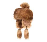 Futrzane Classic Ear Flaps Hat - Fur Trapper Hat for Women - Winter Ushanka Hat (L, Amber Classic)