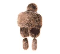 Futrzane Classic Ear Flaps Hat - Fur Trapper Hat for Women - Winter Ushanka Hat (M, Brown Classic)