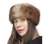 Futrzane Classic Headband - Faux Fur Headbands for Women - Furry Band for Winter - Size L (Beige Classic)