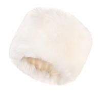 Futrzane Siberian Cossack Hat - Russian Fur Hats for Women - Fluffy Winter Hat (M, Ecru Siberian)