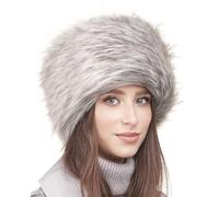 Futrzane Women's Russian Cossack Faux Fur Hat for Winter (M, Husky Jenot)