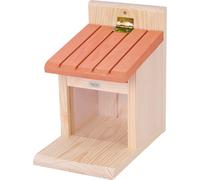 Futterperle Feeding Station Box Frieda Wood With Plexiglass Disc 14x20x22 CM