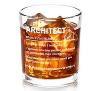 Futtumy Architect Definition Whiskey Glass, Architect Gifts for Men, Funny Architecture Architectural Engineering Gifts for Architects, Birthday or Christmas Gift, 10 OZ Old Fashioned Glass