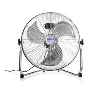Futura 14” Chrome High Velocity Floor Fan, Heavy Duty Metal Fan, Industrial Cooling Fan with 3 Speeds & Adjustable Tilt Head, Powerful Metal Air Circulator for Gym, Warehouse, Home or Office