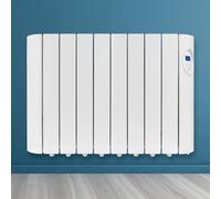 Futura 1500W Wall Mounted Oil Filled Radiator, 24/7 Timer, White