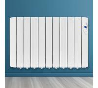 Futura 1800W White Oil Filled Radiator Heaters for Home, 24/7 Day Timer Electric Heater Lot 20 & Advanced Thermostat Control, Wall Mounted Low Energy Electric Radiator with Child Lock